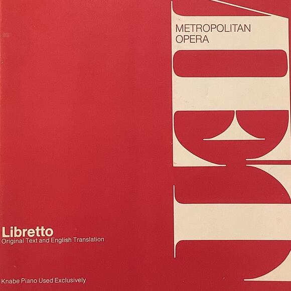 MET Opera, Pietro Mascagni Cavalleria Rusticana Libretto Original & English 1963 - Picture 5 of 6